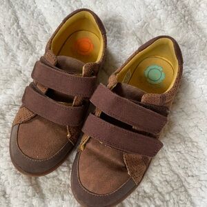 Livie and Luca Eco Sneakers 1Y Brown Kids Shoes with Velcro Straps